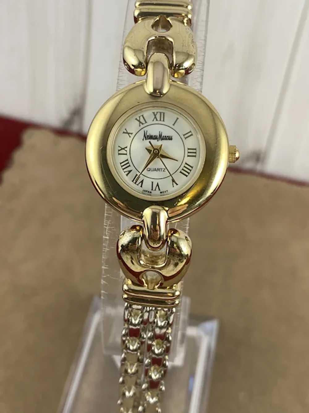 VINTAGE Neiman Marcus Watch  Silver & Gold-Tone Q… - image 2