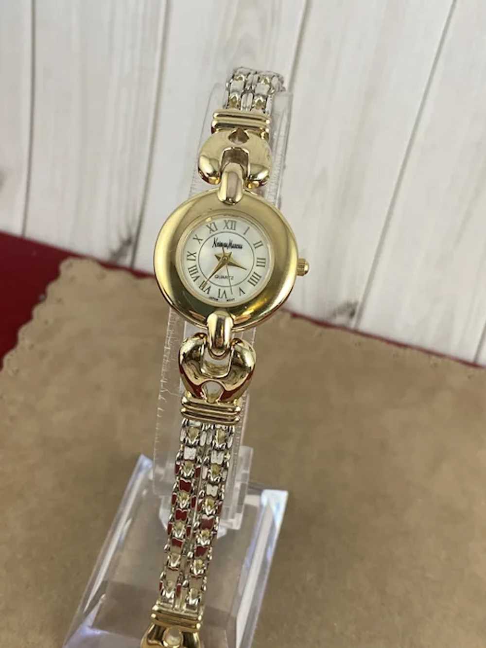 VINTAGE Neiman Marcus Watch  Silver & Gold-Tone Q… - image 3