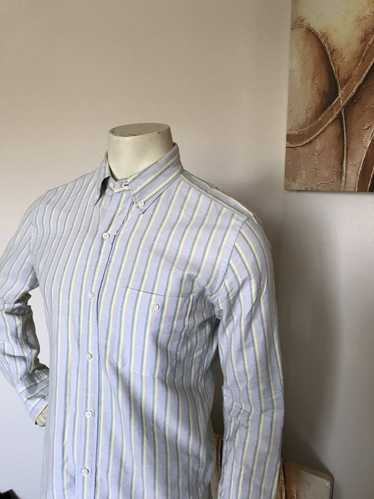 Thom Grey Striped Button Down Oxford