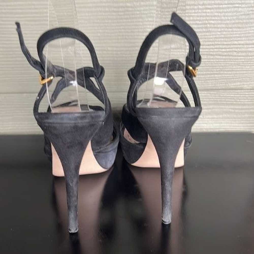 Miu Miu Miu Miu Black Caged Slingback Platform Sa… - image 6