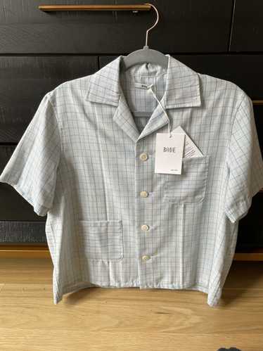 Bode Pale blue plaid shirt - OOAK material from 19