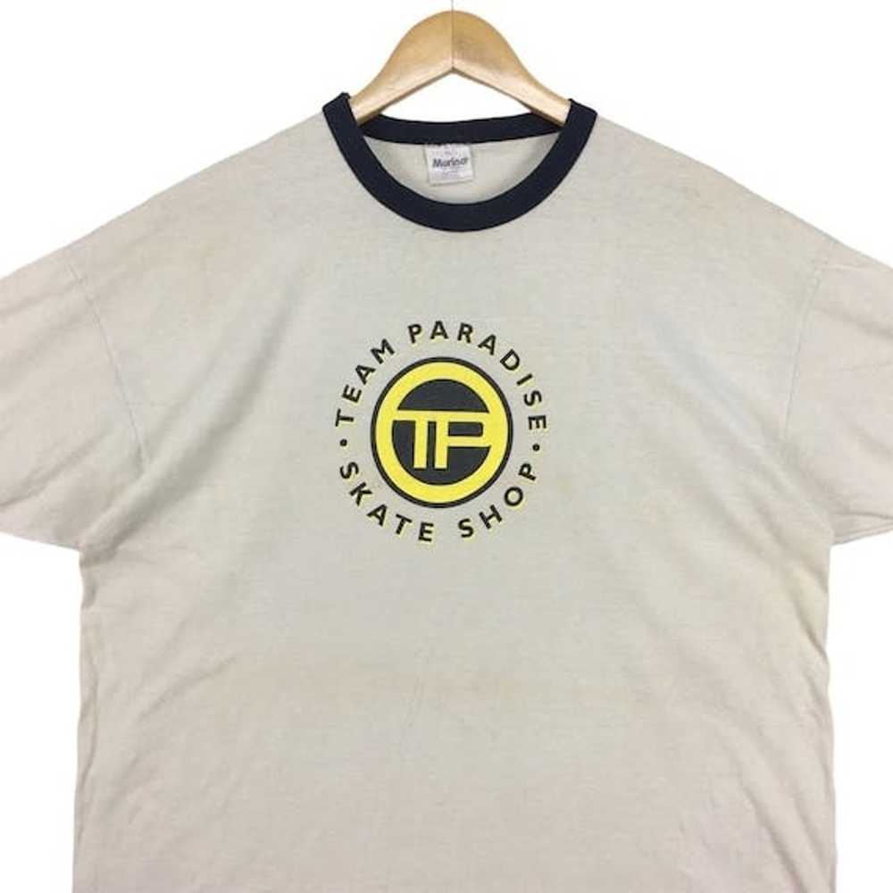 Vintage MURINA SKATEBOARDS Ringer Tee Shirt Team … - image 2