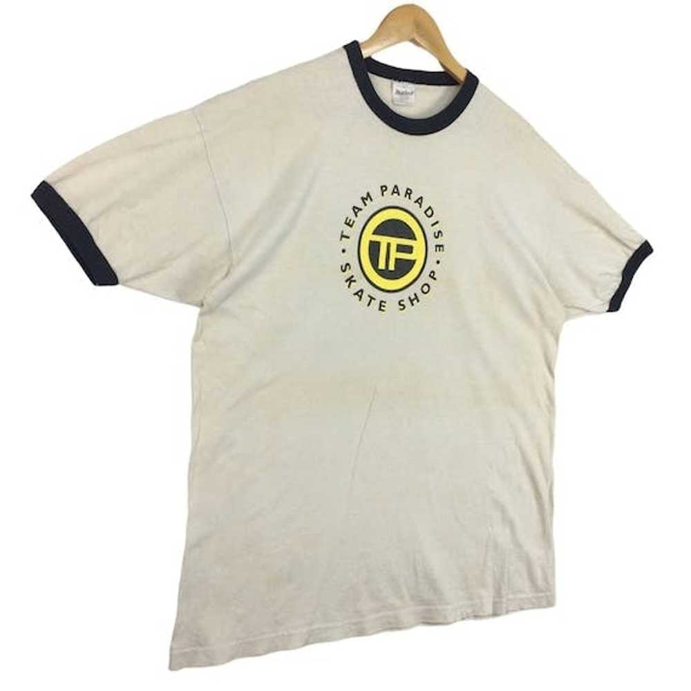 Vintage MURINA SKATEBOARDS Ringer Tee Shirt Team … - image 3