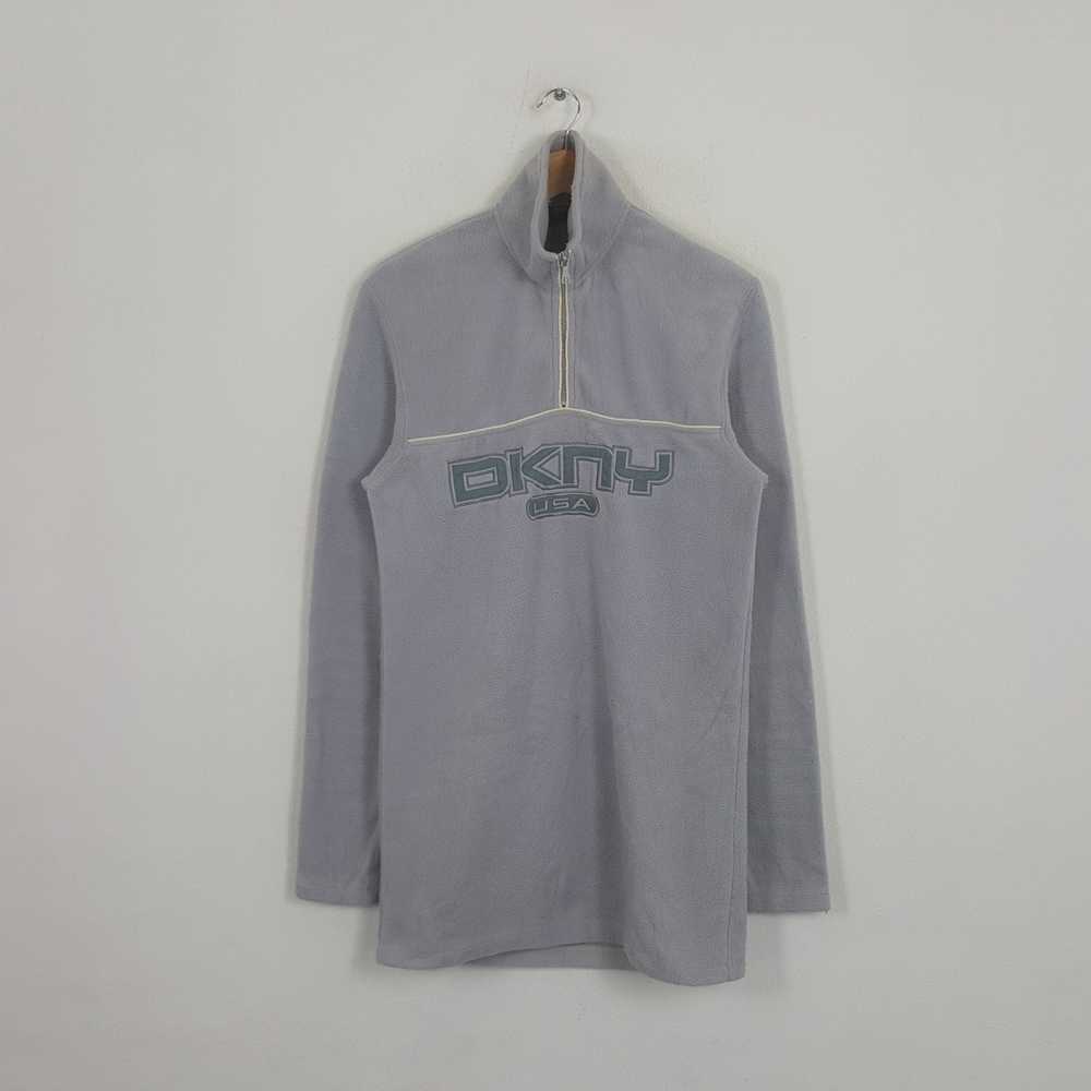 DKNY × Vintage Vintage DKNY USA Half Zipper FLeec… - image 1