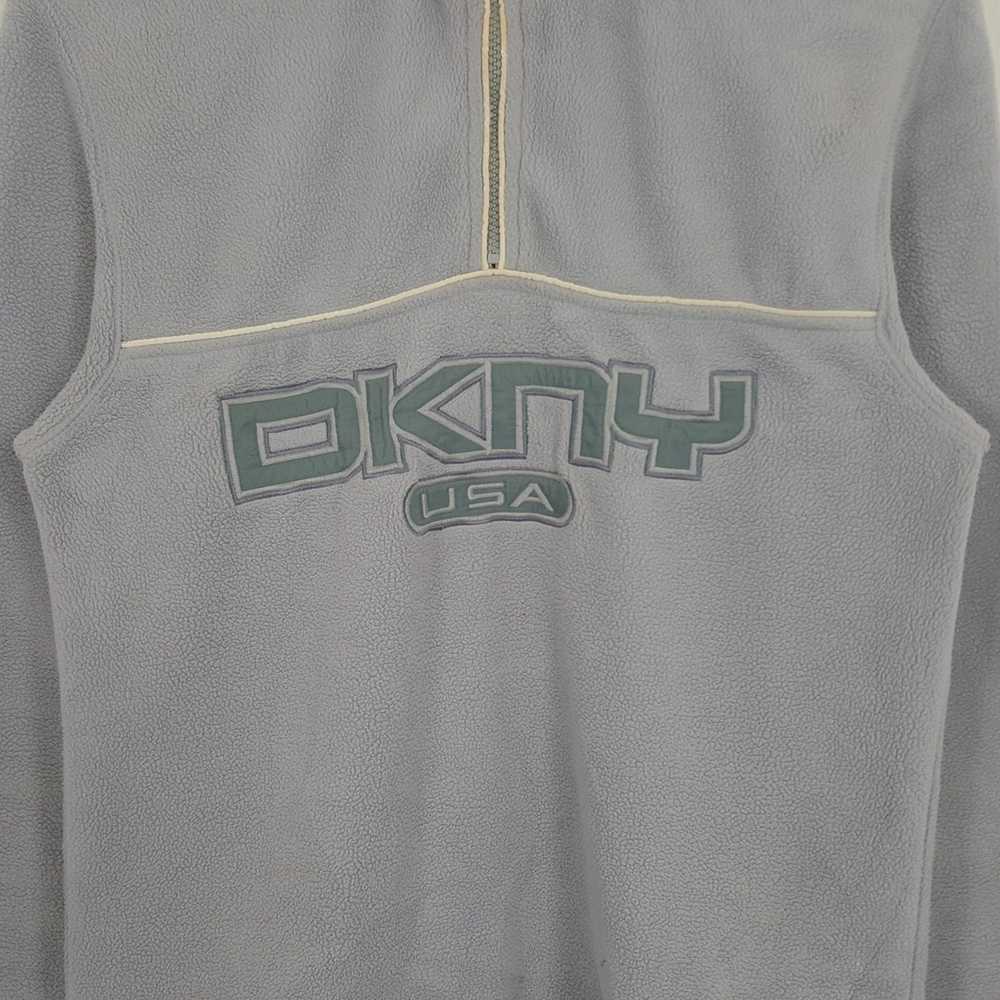 DKNY × Vintage Vintage DKNY USA Half Zipper FLeec… - image 2