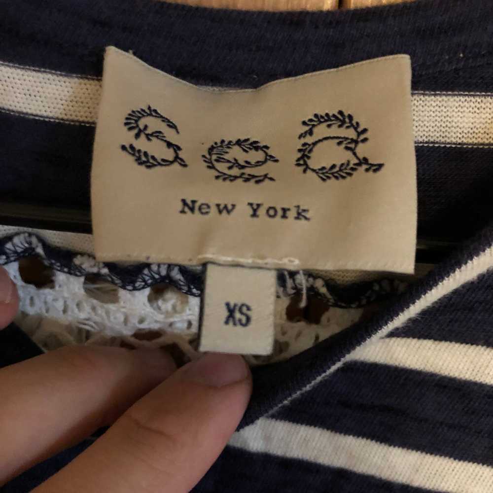 $100 Sea New York Embellished t-shirt XS Navy Blu… - image 5
