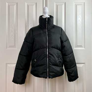 Y2k black puffer jacket, - Gem