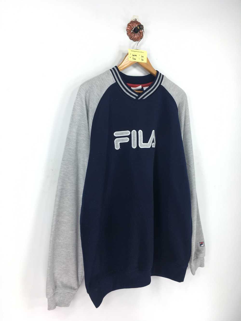 Fila × Vintage Vintage 90's FILA ITALIA Pullover … - image 4