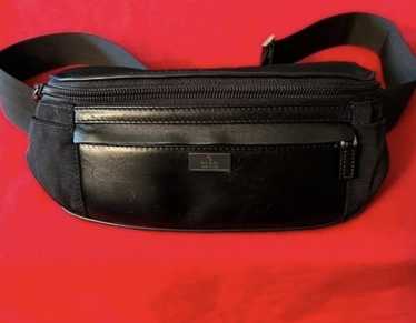 GUCCI GG Monogram Double Pocket Belt Bag Black 1289618