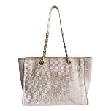 Chanel Deauville Chain cloth tote - image 1