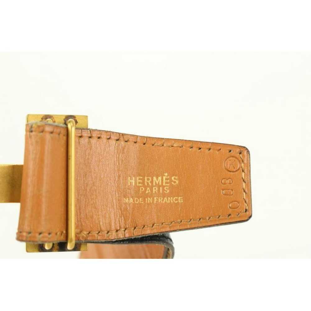 Hermès H leather belt - image 3