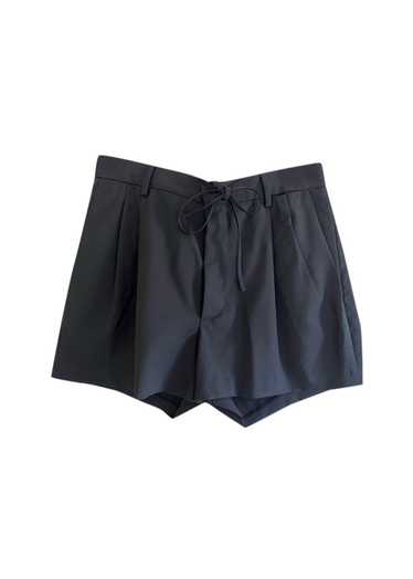 Pleated Grain De Poudre Cuffed Shorts By Miu Miu