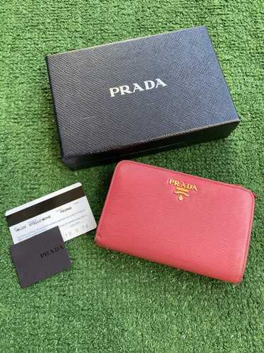 Prada 2016 Vitello Move Peonia Zippy wallet