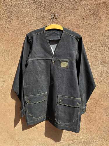 Timberland Dark Wash Denim Collarless Chore Coat