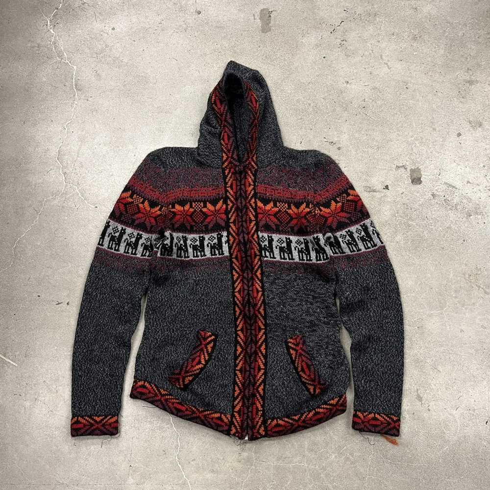 Streetwear × Vintage Vintage alpaca pattern knit … - image 1