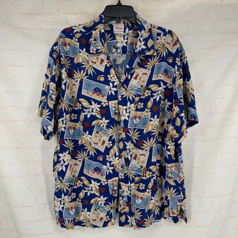 Disney Disney aloha hawaiian button down shirt M - image 1