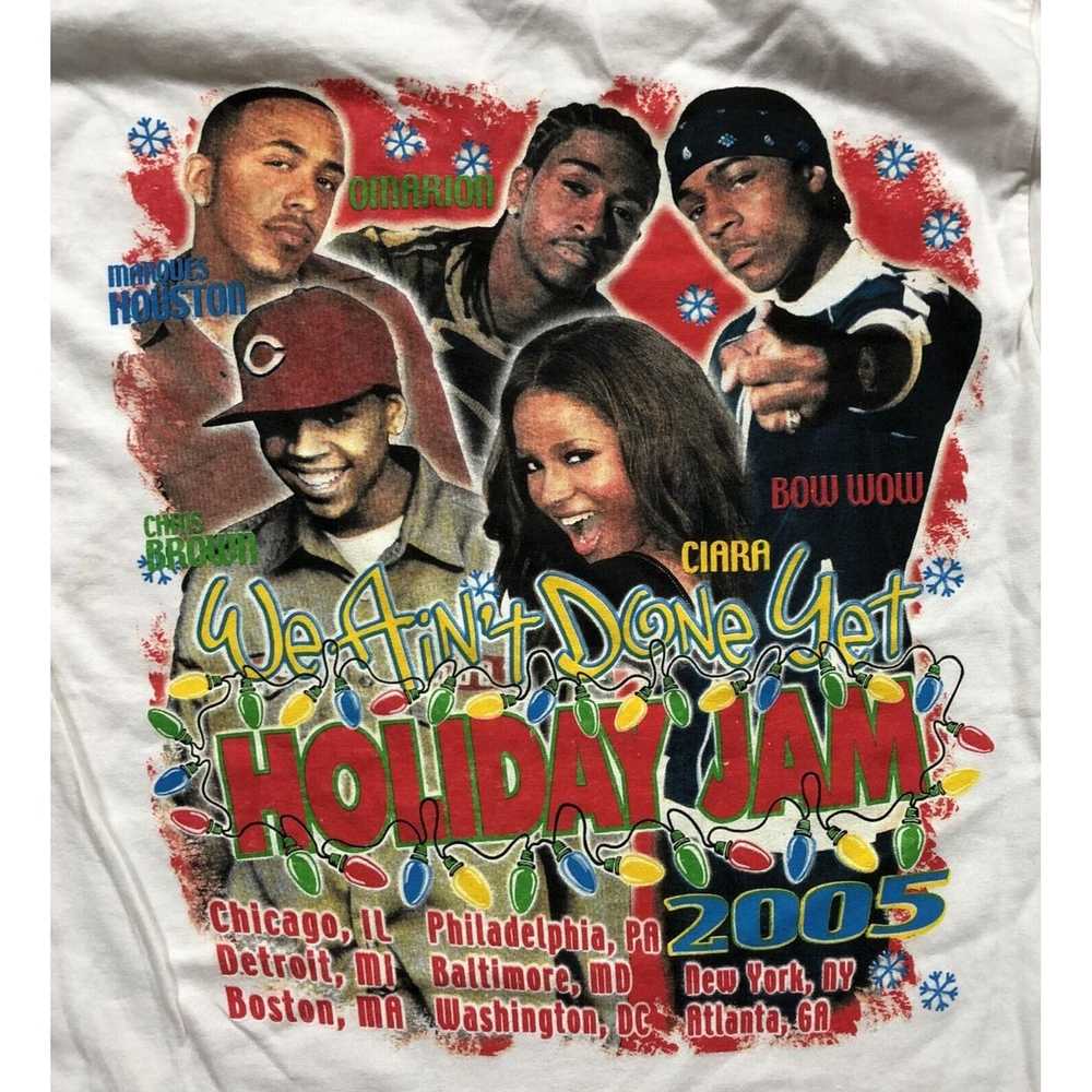 Gildan We Ain't Done Yet Holiday Jam 2005 White B… - image 9