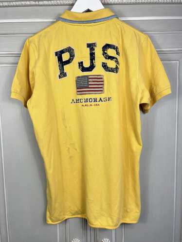 Parajumpers POLO PARAJUMPERS YELOW ALASKA USA LOGO