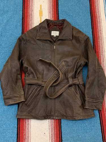 Leather Jacket × Vintage Vintage Brown Lambskin Le