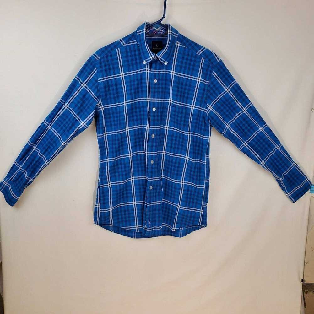 Tailorbyrd Shirt Men Medium Blue White Button Dow… - image 10