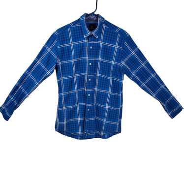 Tailorbyrd Shirt Men Medium Blue White Button Dow… - image 1