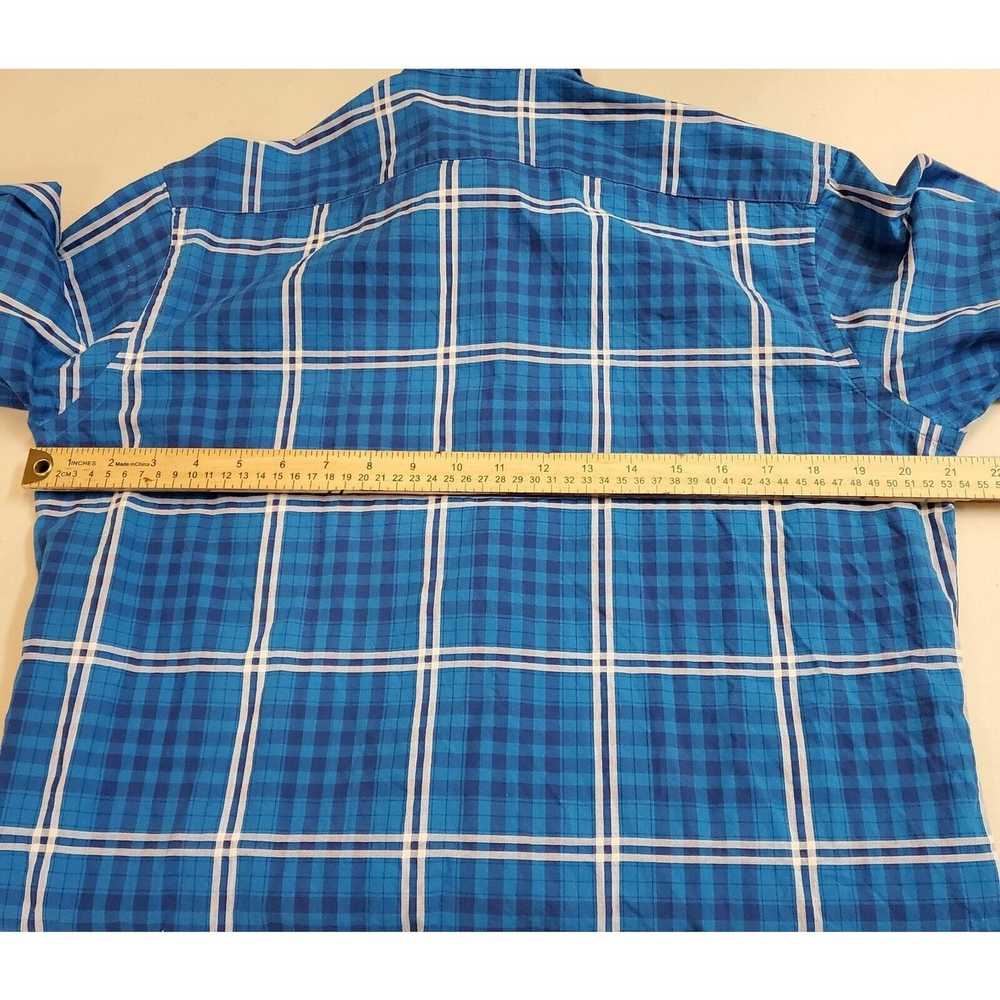 Tailorbyrd Shirt Men Medium Blue White Button Dow… - image 3