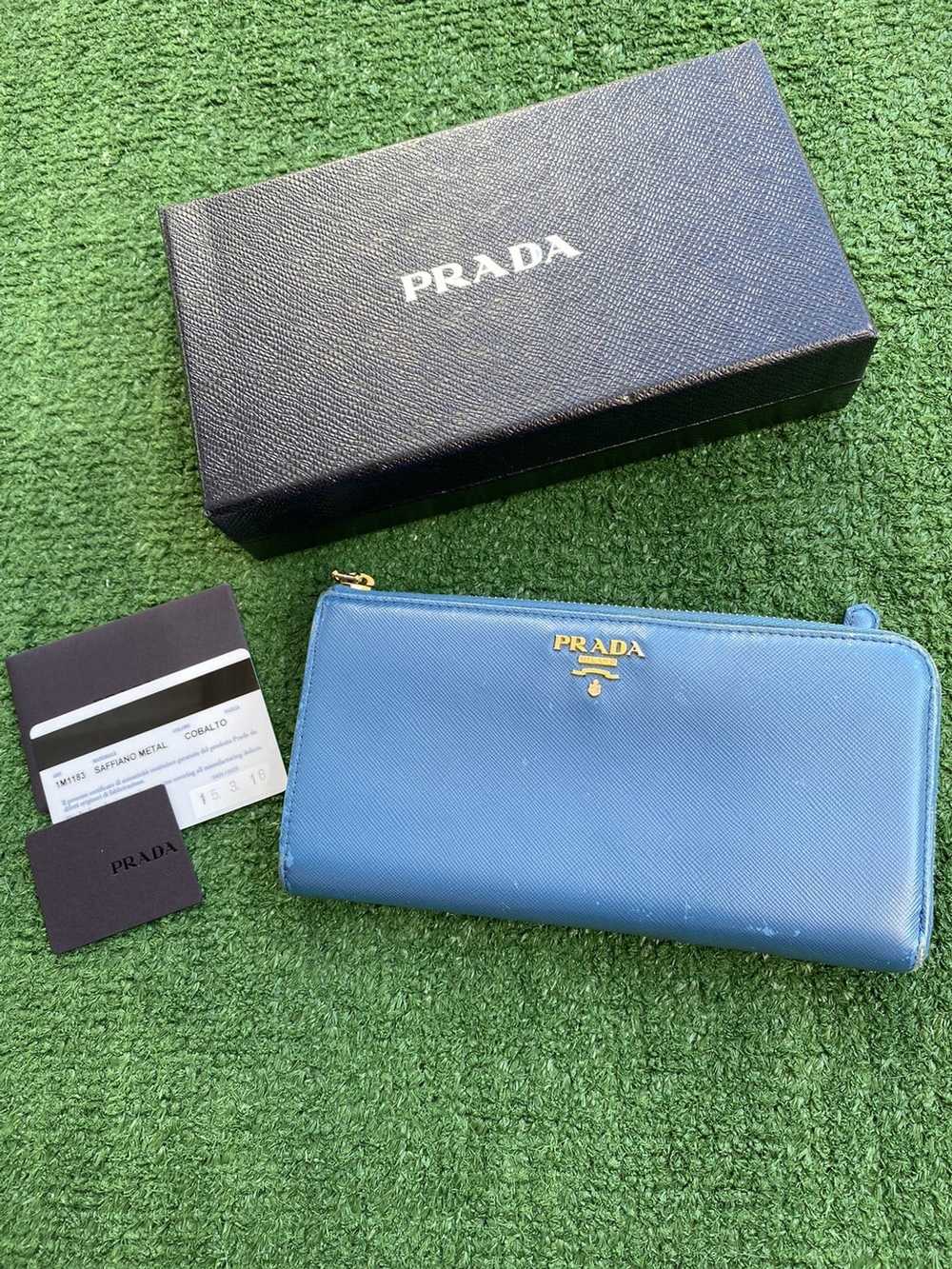 Prada 2015 Saffiano Metal Cobalto zippy wallet - image 1