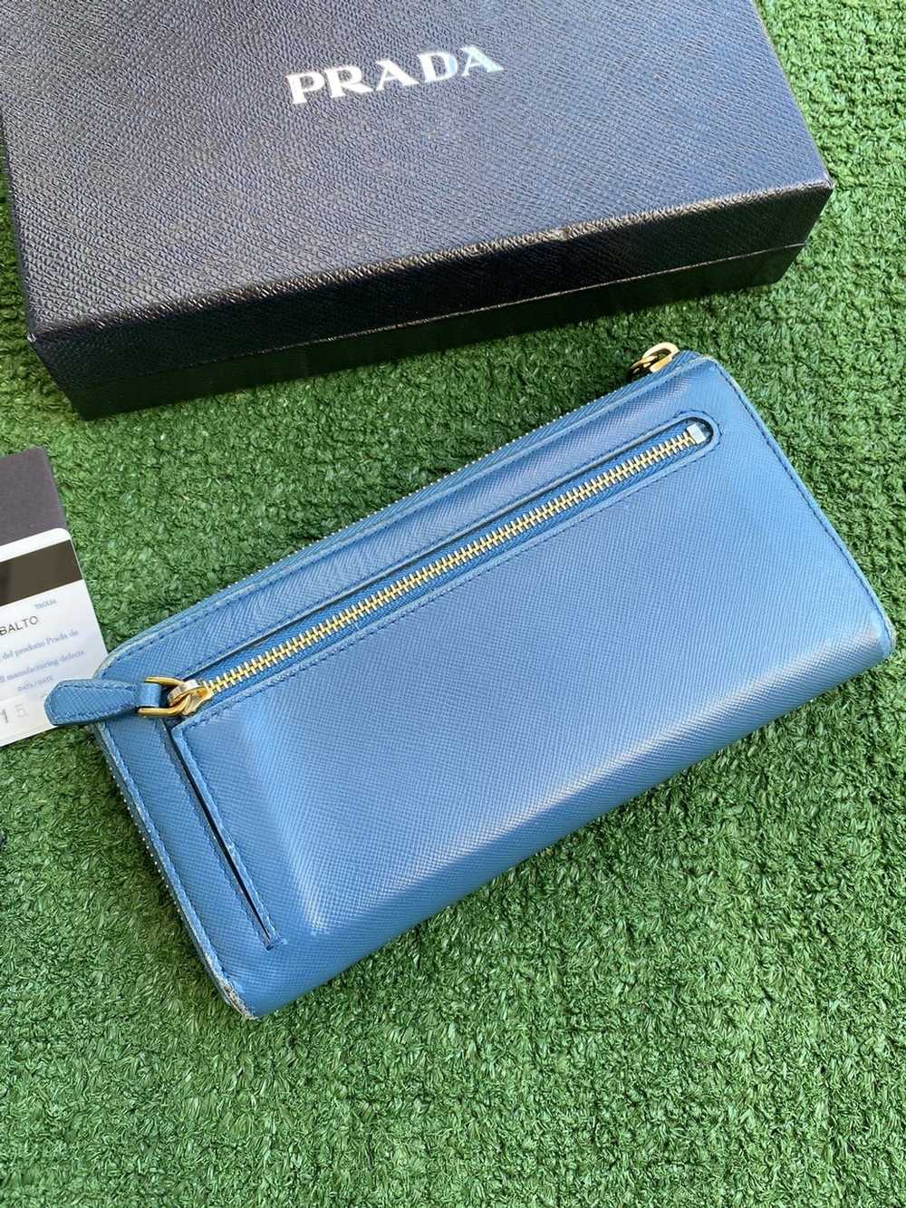 Prada 2015 Saffiano Metal Cobalto zippy wallet - image 4