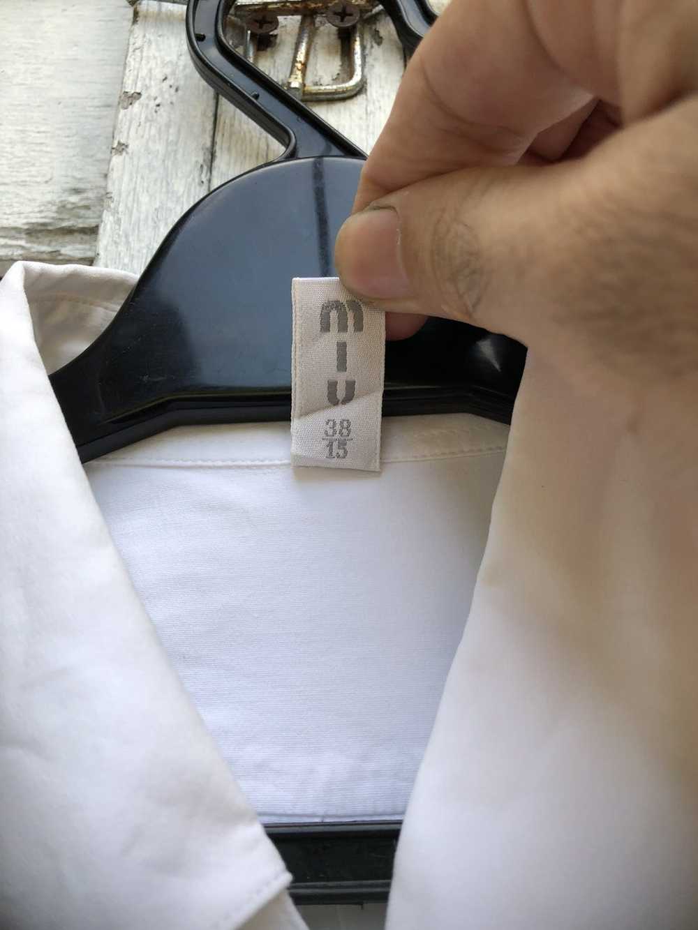 Miu Miu × Prada Miu Miu White Plain Button Up Shi… - image 5