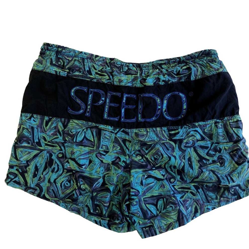 Speedo 90's Speedo ABSTRACT Swim Shorts SPELL OUT… - image 2