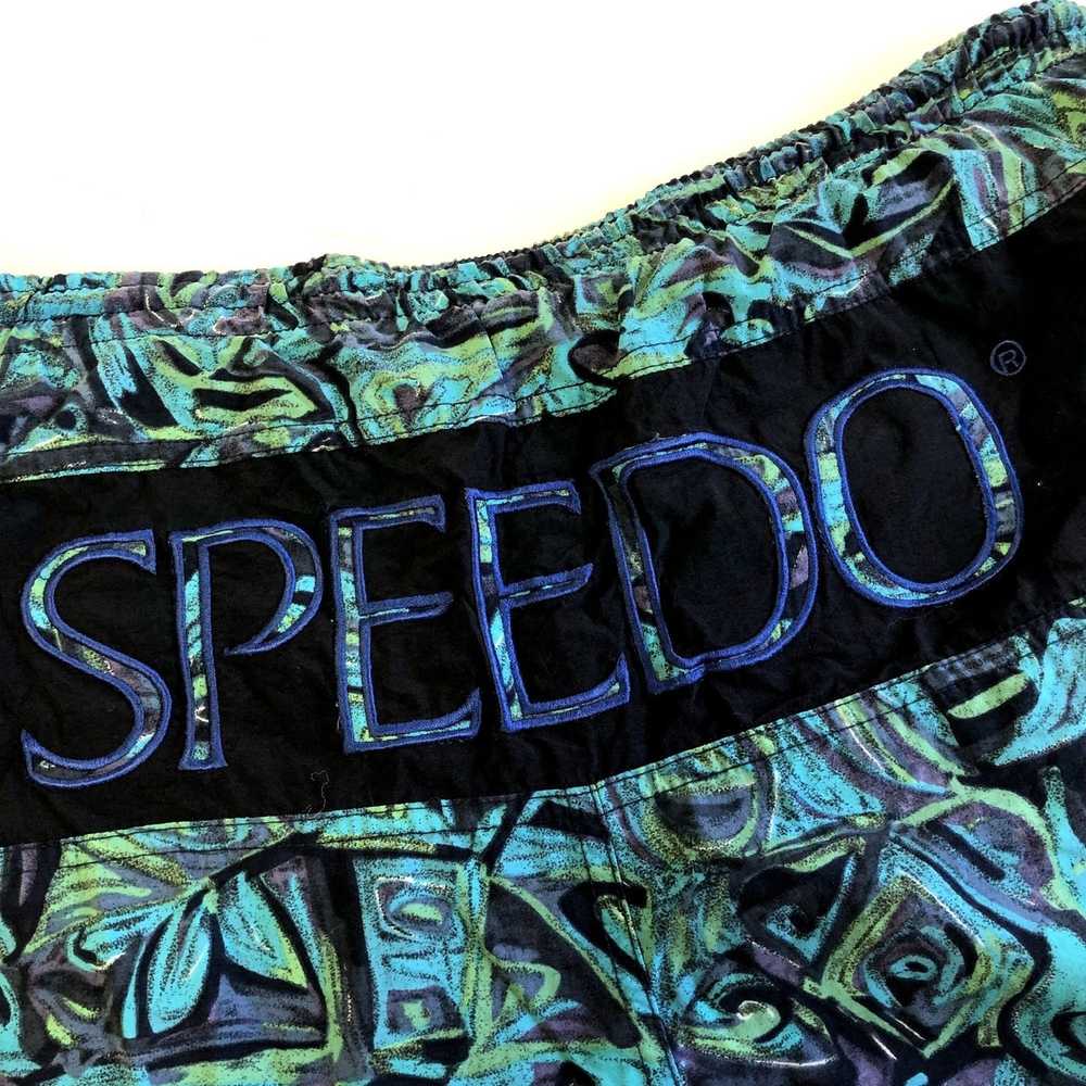 Speedo 90's Speedo ABSTRACT Swim Shorts SPELL OUT… - image 3
