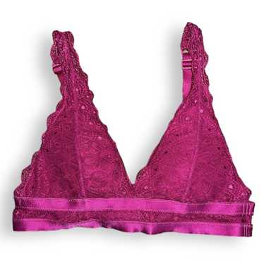 Victoria's Secret Unlined Pink Sequin Lace Bra Size 30C - $19 New