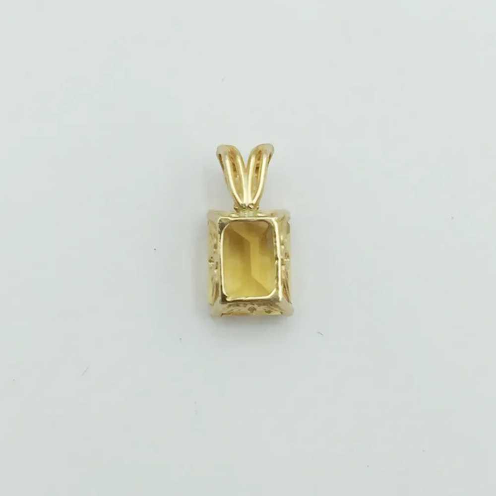 14K Citrine Pendant - image 2