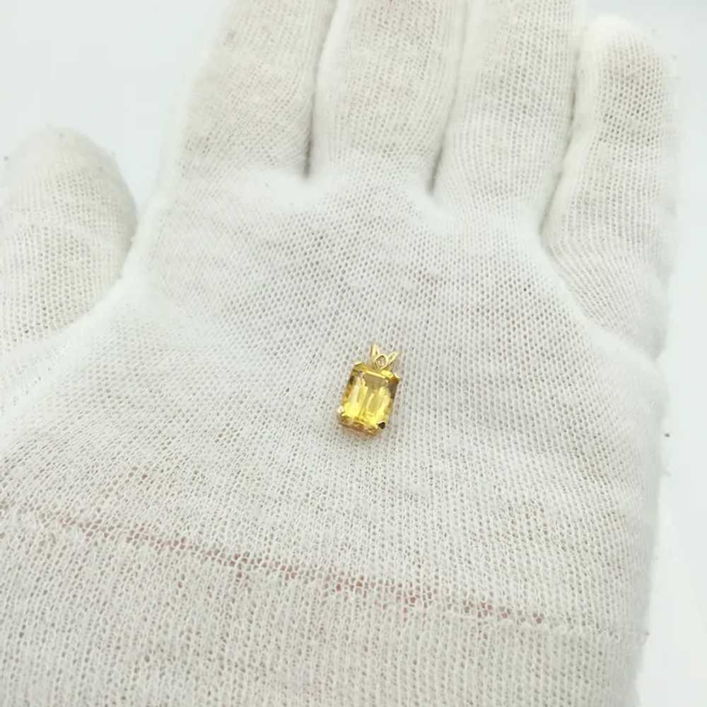 14K Citrine Pendant - image 3