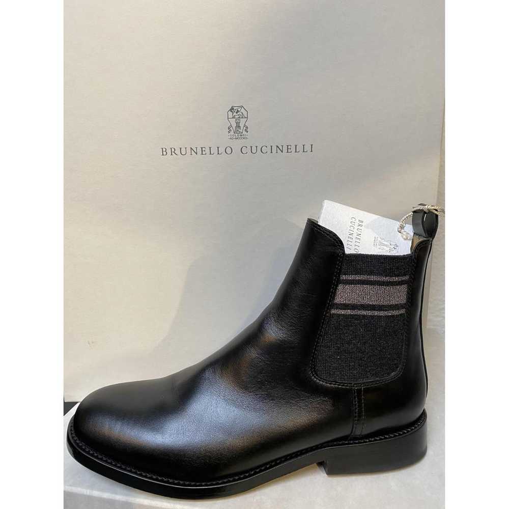 Brunello Cucinelli Leather riding boots - image 3