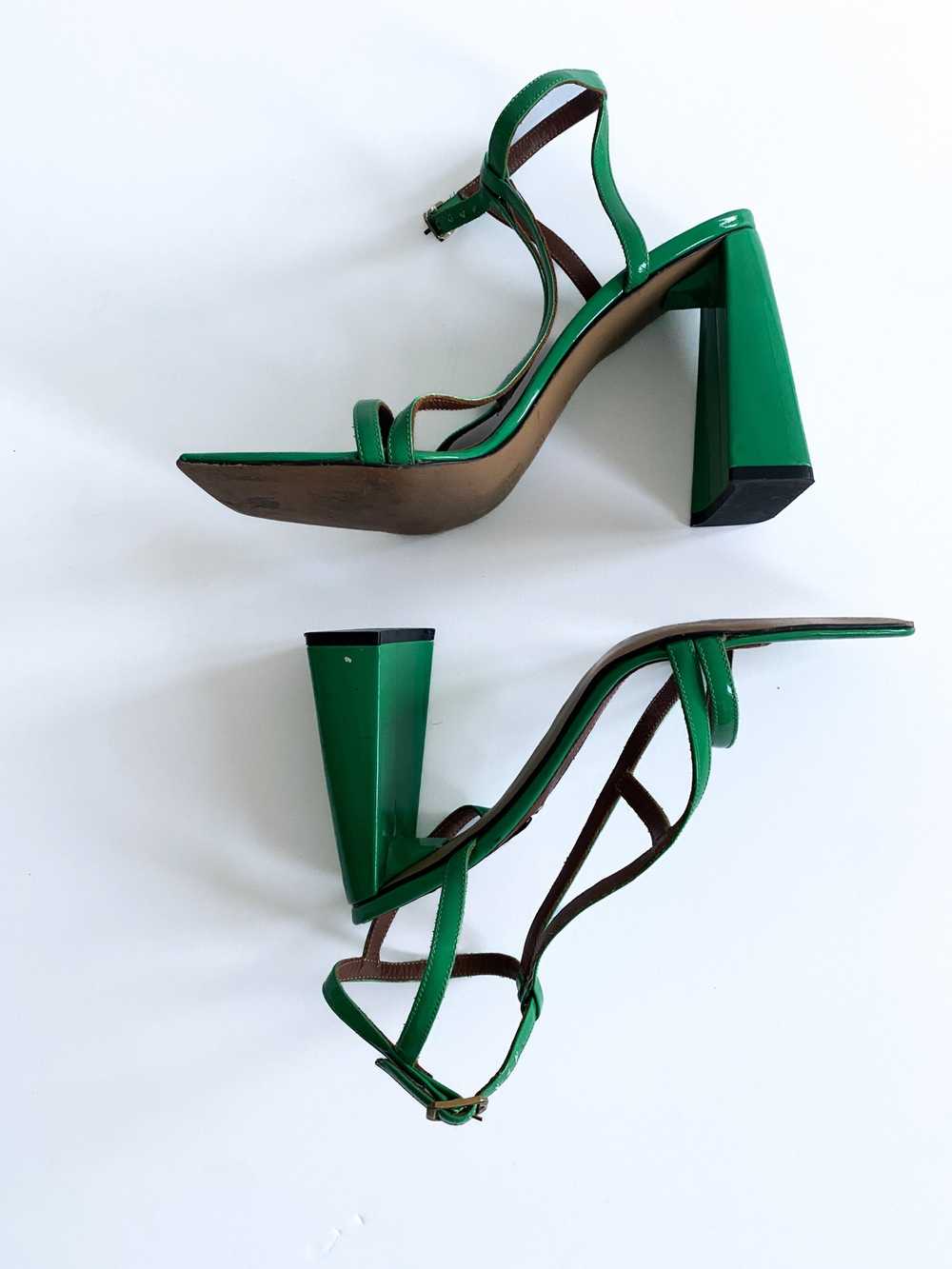 Area Area green patent leather heels - image 4