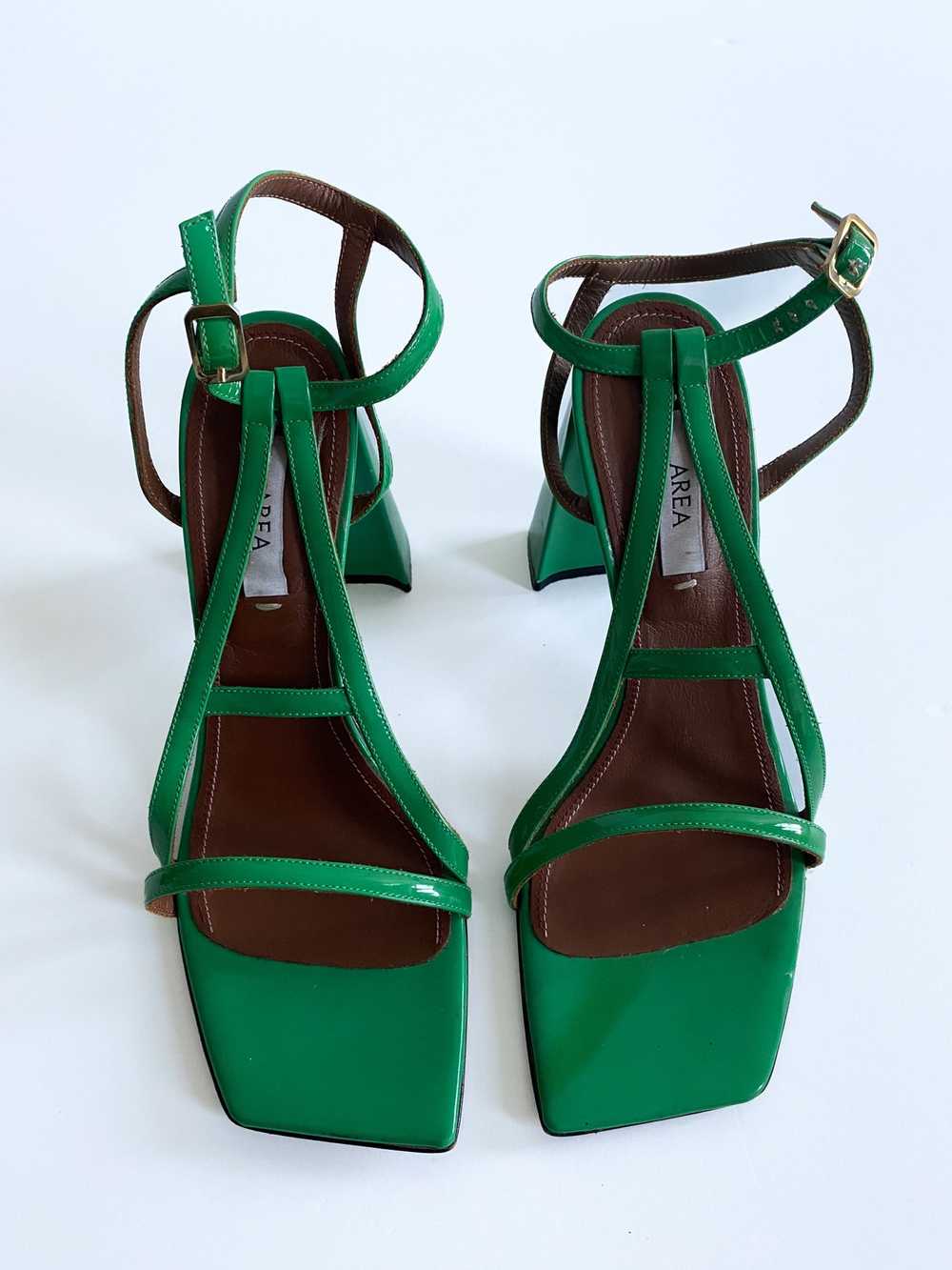 Area Area green patent leather heels - image 5