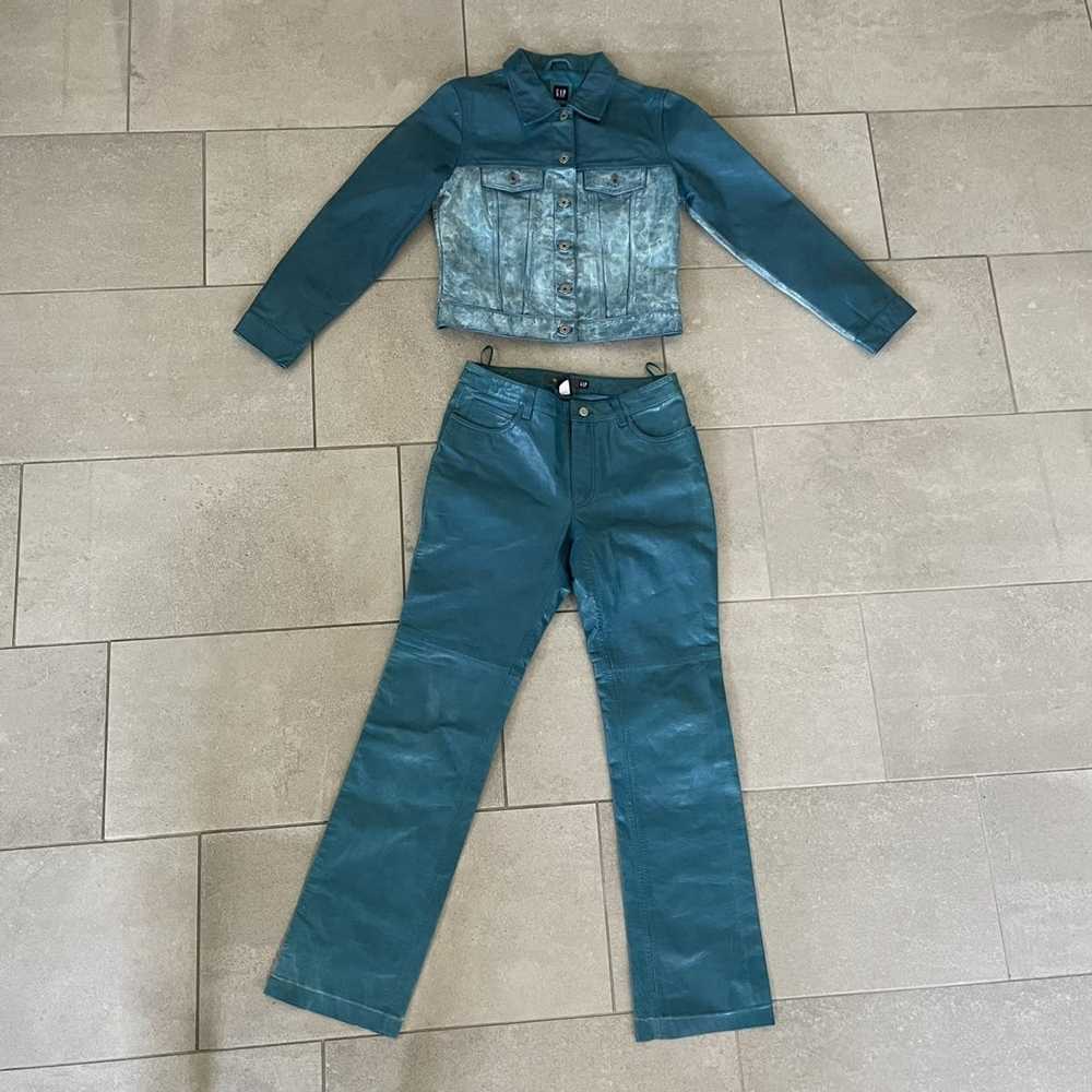Gap × Vintage Gap Leather Jacket/Pants Set - image 1