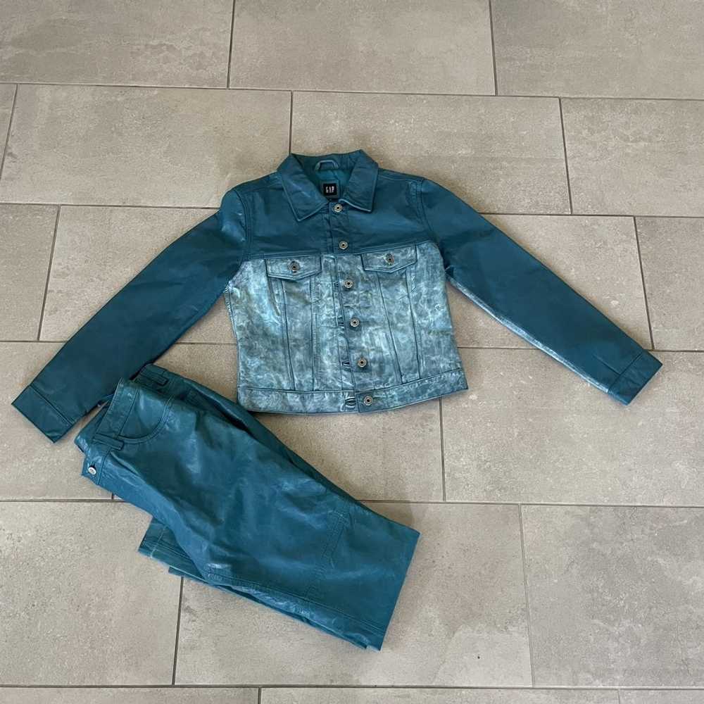 Gap × Vintage Gap Leather Jacket/Pants Set - image 2