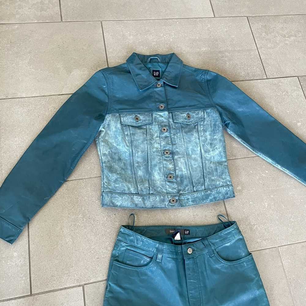 Gap × Vintage Gap Leather Jacket/Pants Set - image 3