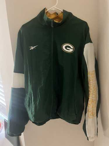 Reebok NFL Team Apparel Green Bay Packers Full Zip Windbreaker Jacket Size  XL