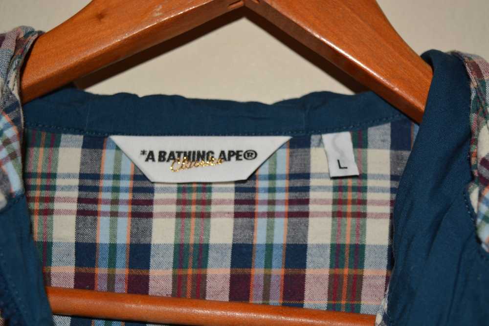 Bape × Vintage Vintage OG Bape Head Plaid Zip Up … - image 3