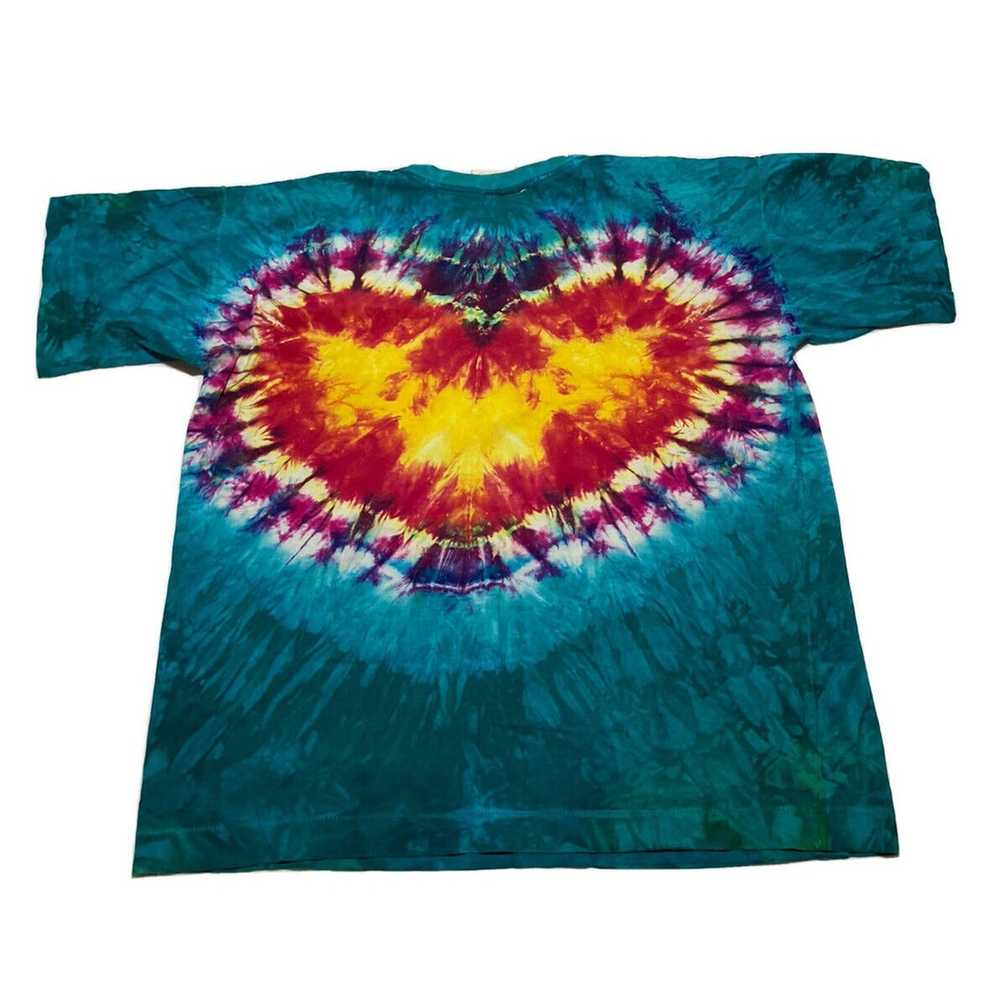 Fruit Of The Loom Vintage Tye-Die Heart T Shirt S… - image 2