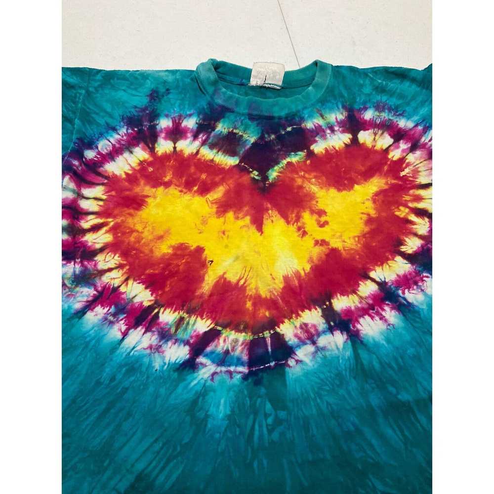 Fruit Of The Loom Vintage Tye-Die Heart T Shirt S… - image 3