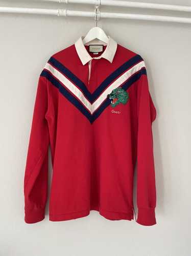 Gucci Red Rugby Polo Sweater