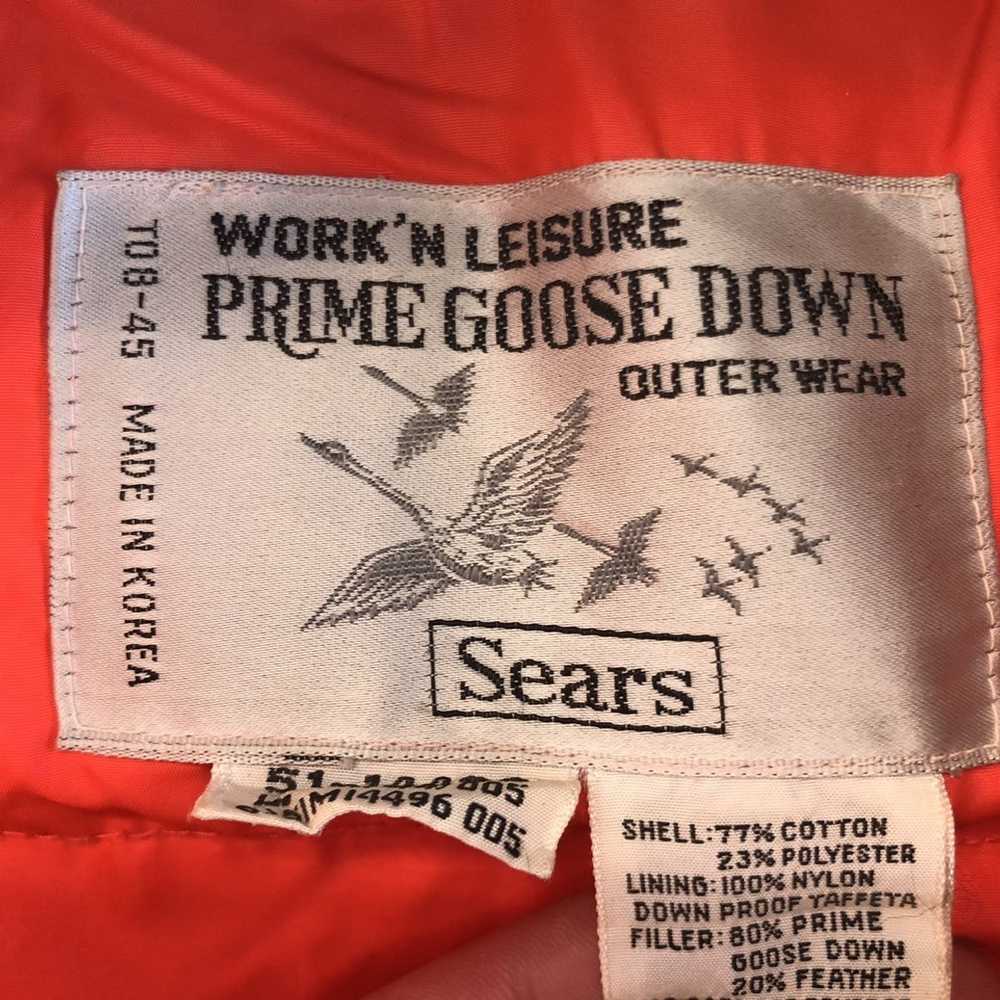 Sears × Vintage 90s Sears Goose Down Bomber Jacke… - image 5