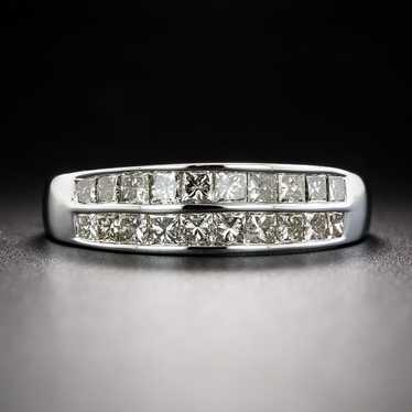 Estate Princess-Cut Diamond Double Row Band - image 1