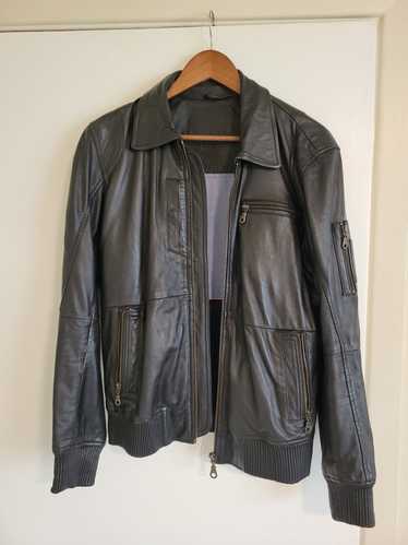 Designer Calfskin Leather Jacket