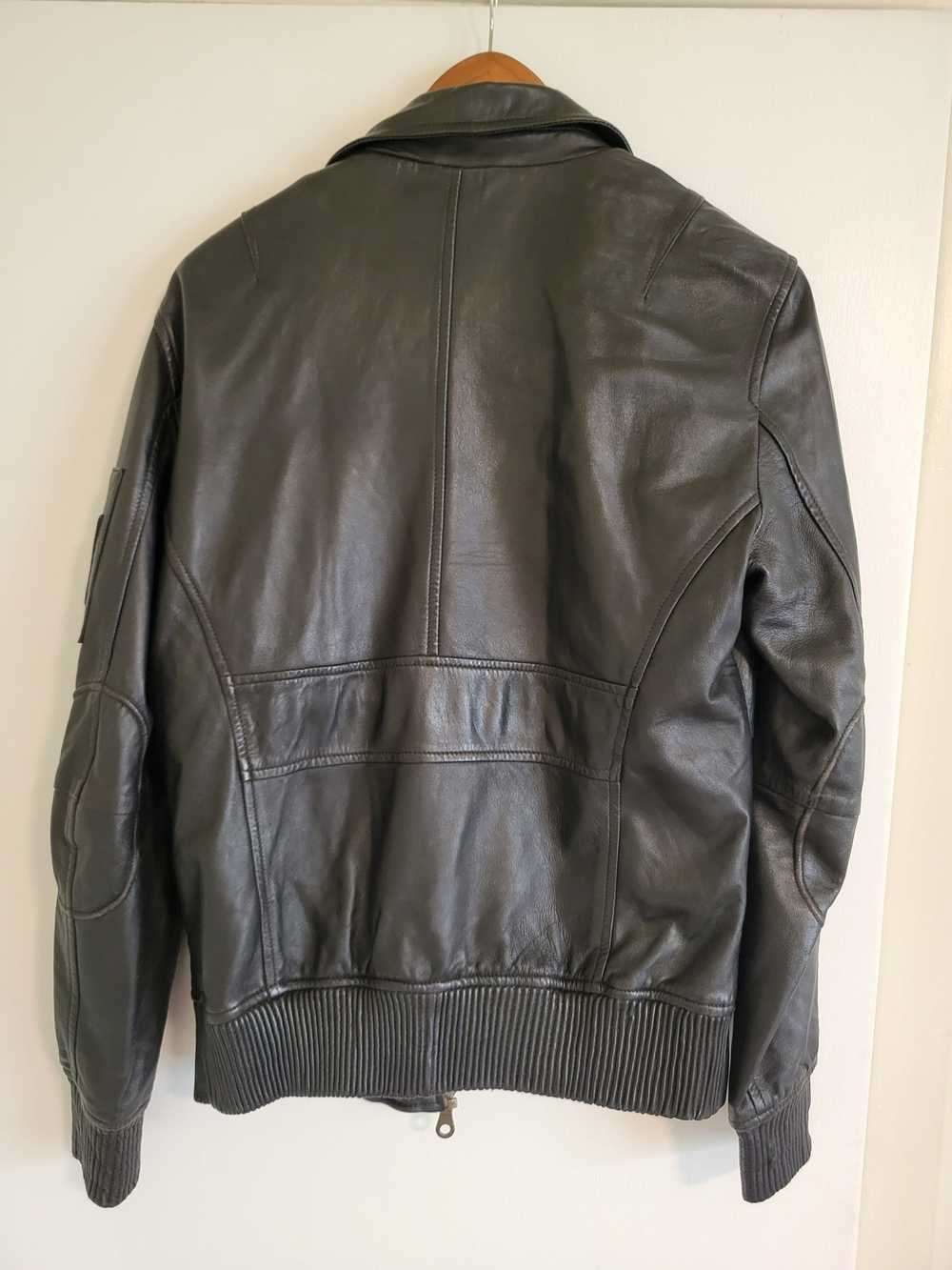 Designer Calfskin Leather Jacket - image 2