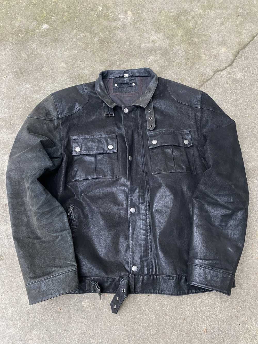Leather Jacket × Racing × Vintage Rare Vintage Ge… - image 1